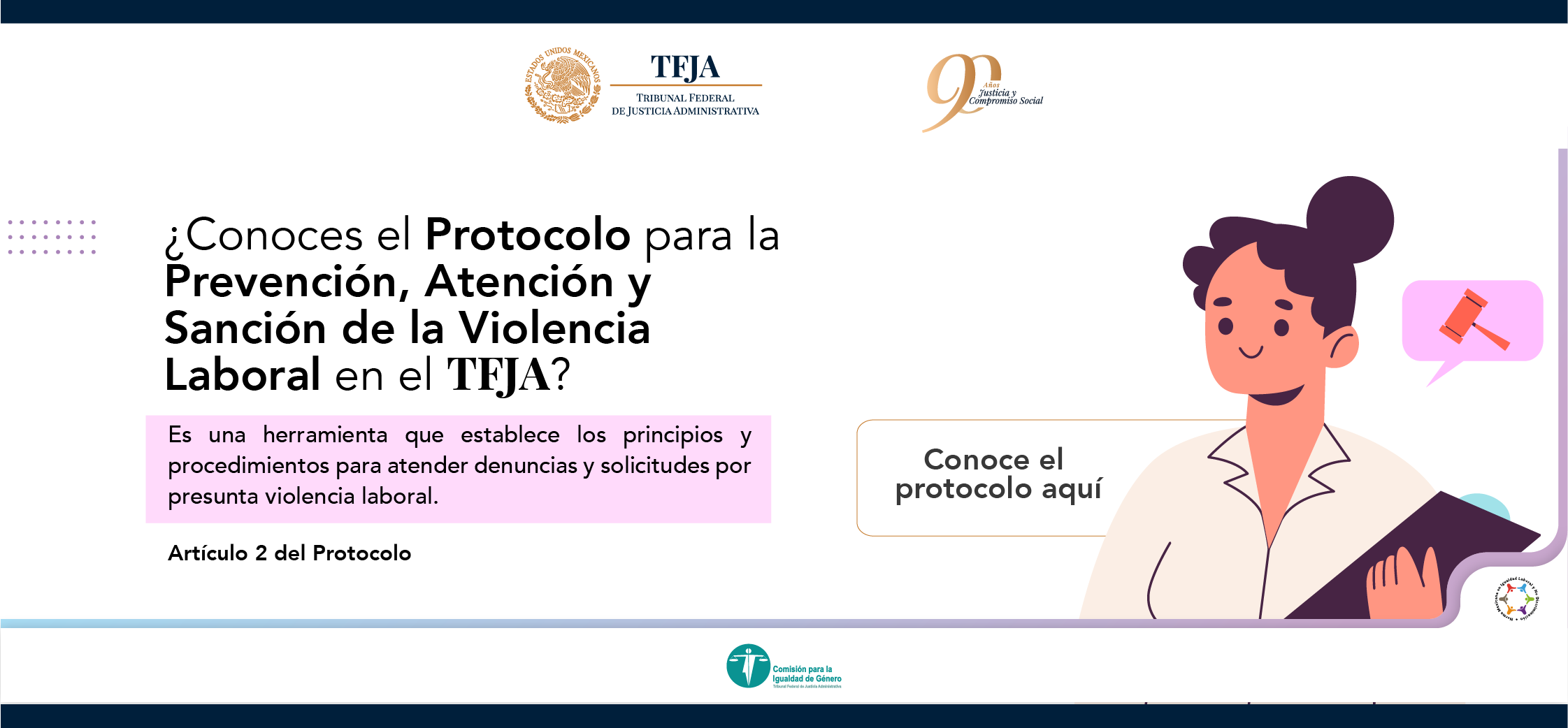 ¿Conoces el Protocolo para la Prevención, Atención y Sanción de la Violencia Laboral en el TFJA?
