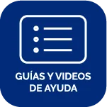 Imagen de acceso a las guías y videos del sistema de justicia en línea